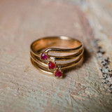 A Vintage Ring Genuine Ruby Antique 18k Gold Stacking Ruby Ring For Women Jewelry #R976 - Limited Stock - Never Worn