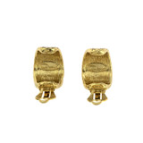 Vintage Earrings Oscar de la Renta Clip Earrings Gold Tone Swirl Dome Design OSE-632-CY Antique Womans Jewlery - Limited Stock - Never Worn