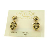 Vintage Earrings Oscar de la Renta Gold Tone Dangle Earrings Gold Filled Post OSE-200-G - Limited Stock - Never Worn