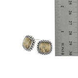 Vintage Earrings Oscar De La Renta Retro Two Tone Post Earrings OSE-635-TT - Limited Stock - Never Worn