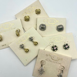 Vintage Oscar de la Renta Earring Set! Three Pairs of Designer Earring Set.