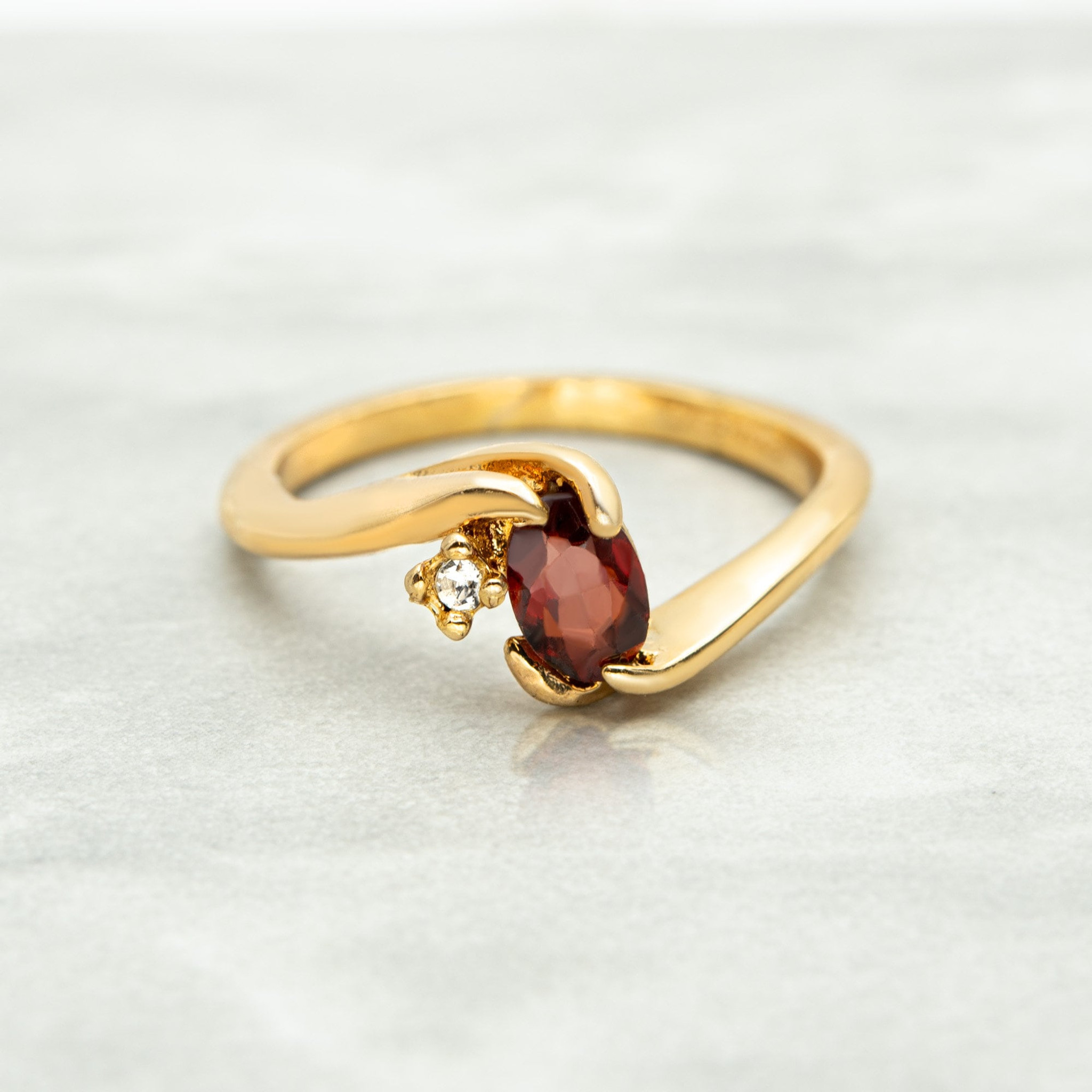 Gold Ring with Red Stone | Red Stone Ring | J F M – J F M