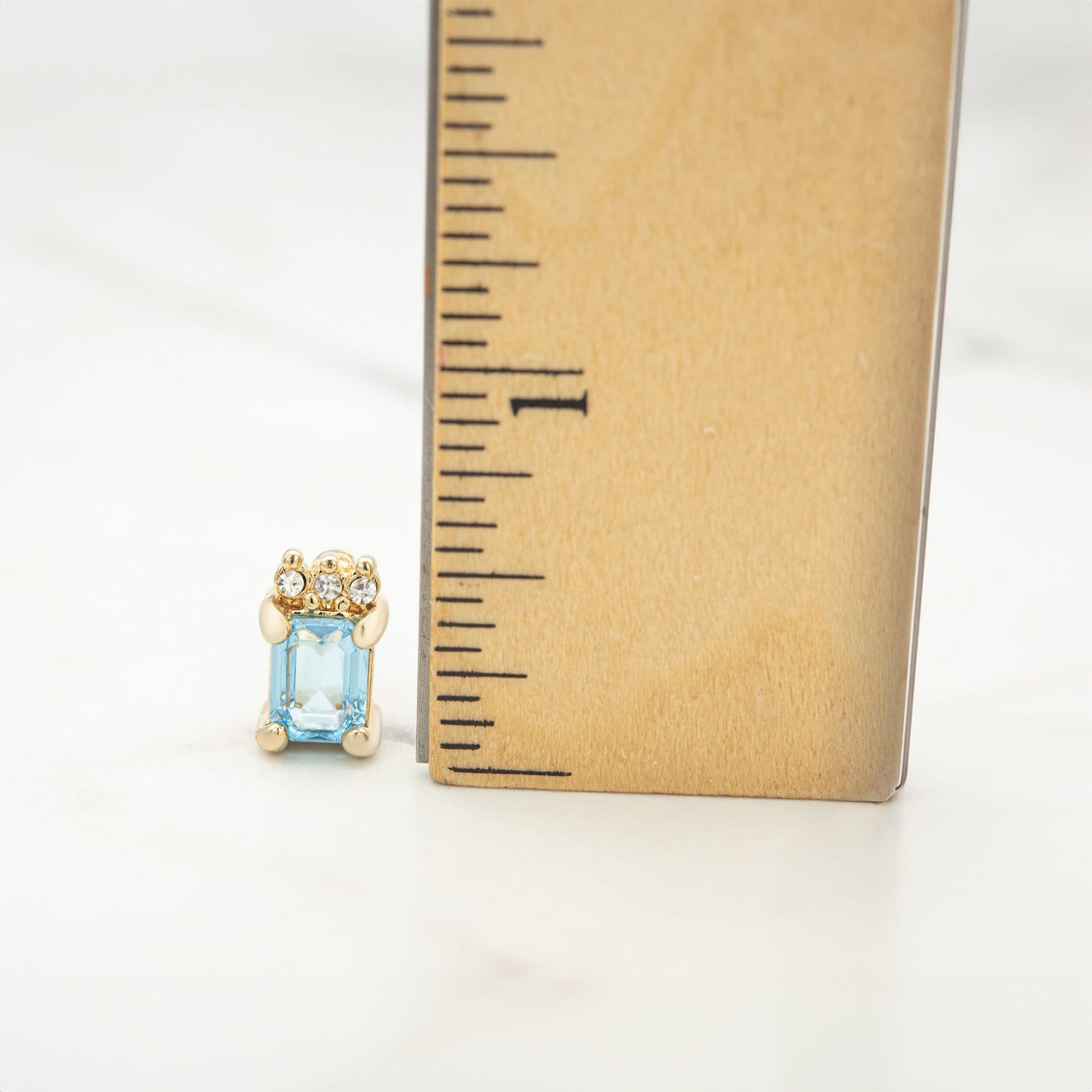 Vintage Aquamarine and Clear Austrian Crystal Earrings Vintage