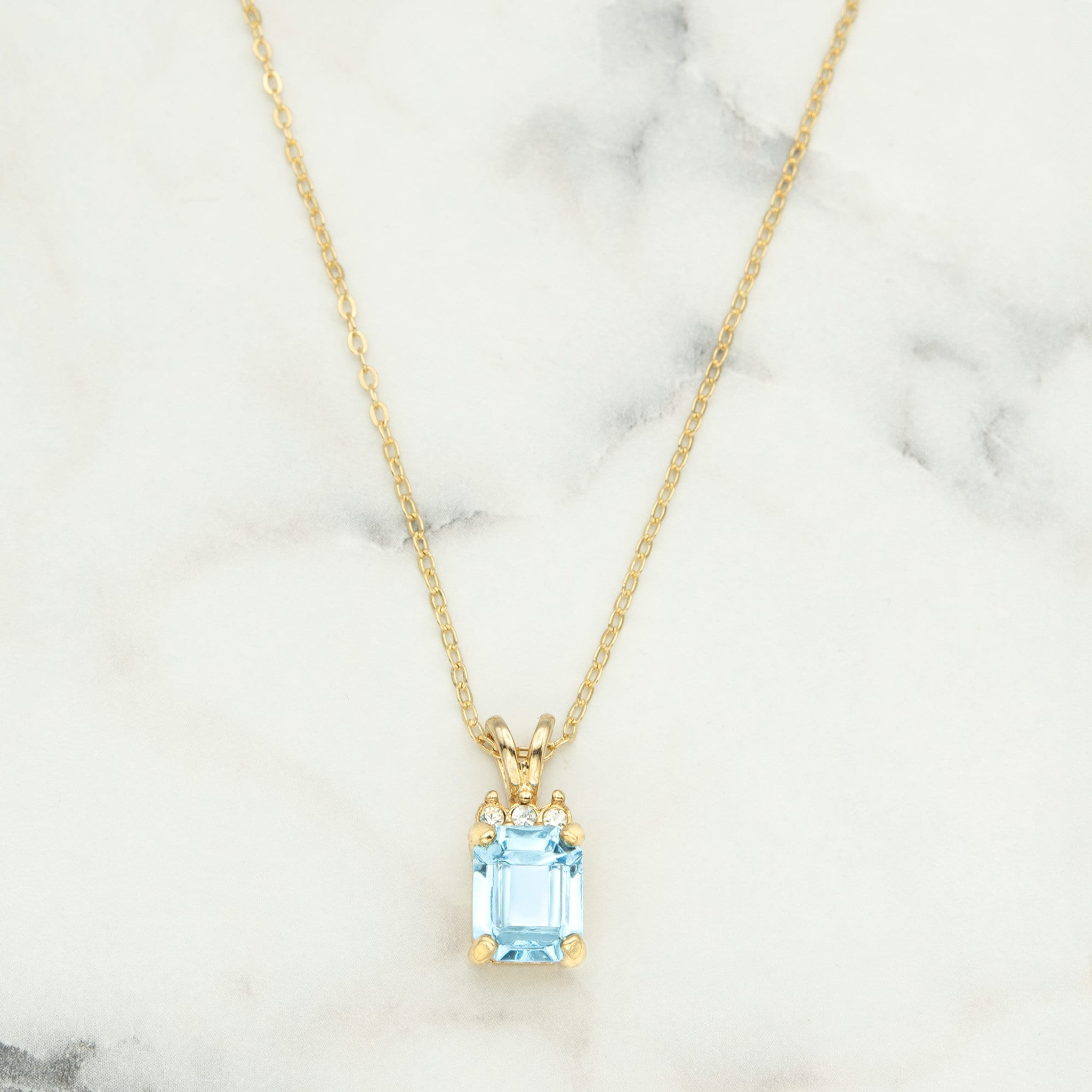 Certified Natural 11.60Cts VS F Diamond Aquamarine 18K Solid Gold Pendant  Necklace - ExoticGold