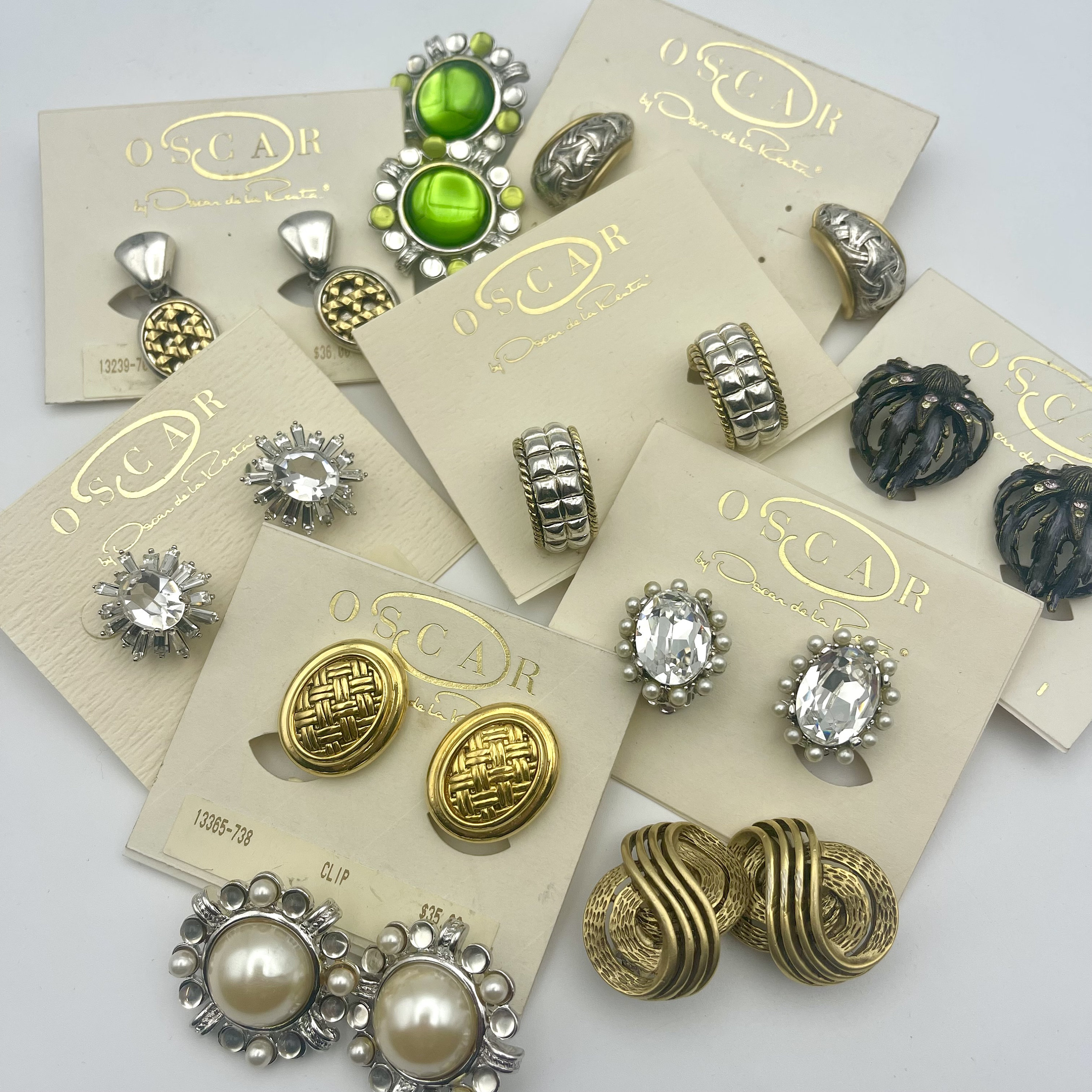 Vintage Oscar de la Renta Earring Set! Three Pairs of Vintage Oscar de la Renta Earring Set! Three Pairs of