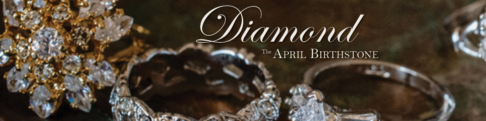 April birthstone vintage diamond ring - cubic zirconia - clear Swarovski crystals