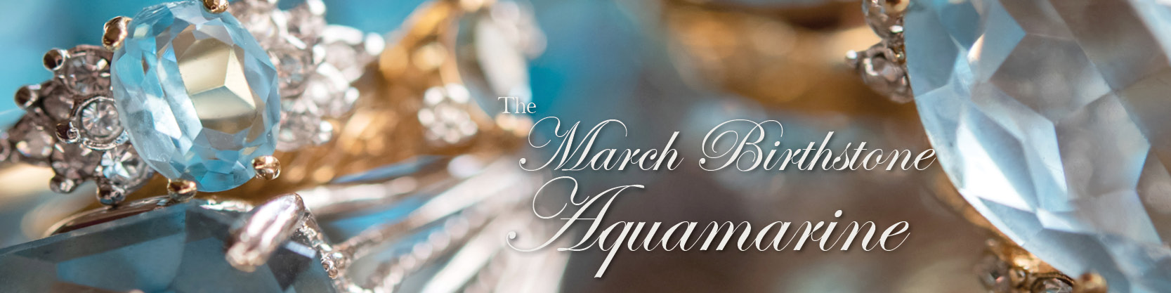 March birthstone vintage aquamarine ring - cubic zirconia - clear Swarovski crystals