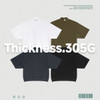 Men‘s Mock Neck Boxy Fit 305g Cotton T-Shirt