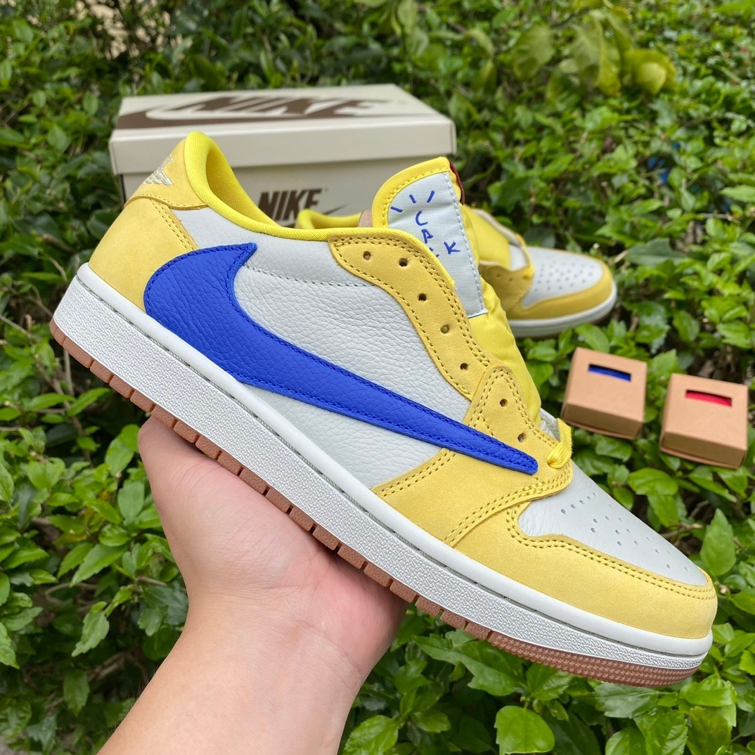 12 Pair - Nike Travis Scott x Jordan 1 Low OG  Canary