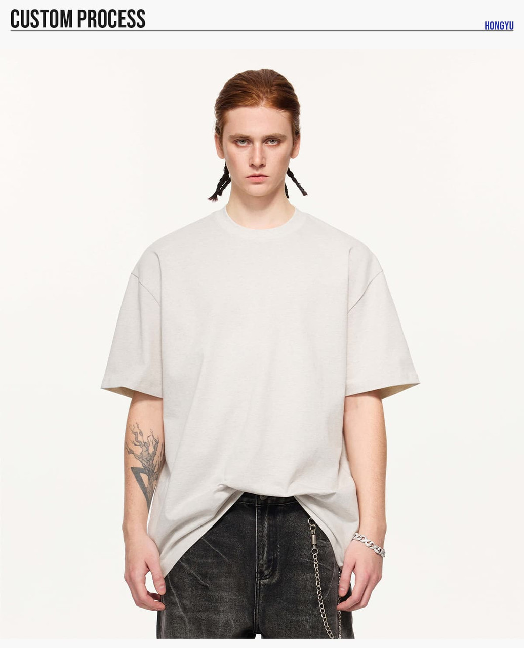 Heavy 305Gsm 7A Antibacterial Cotton Oversized T-Shirt