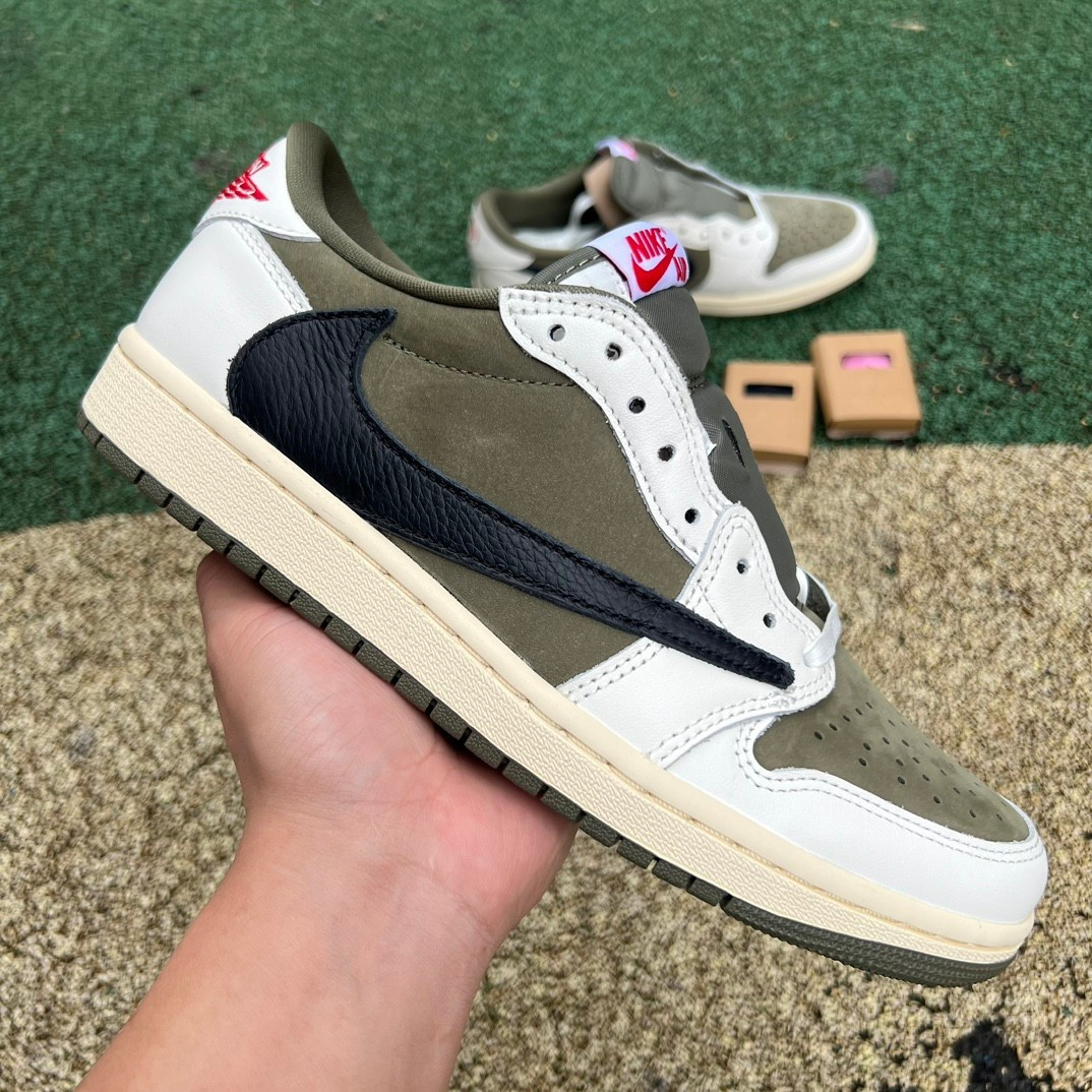 12 Pair -Jordan 1 Retro Low OG SP Travis Scott Medium Olive