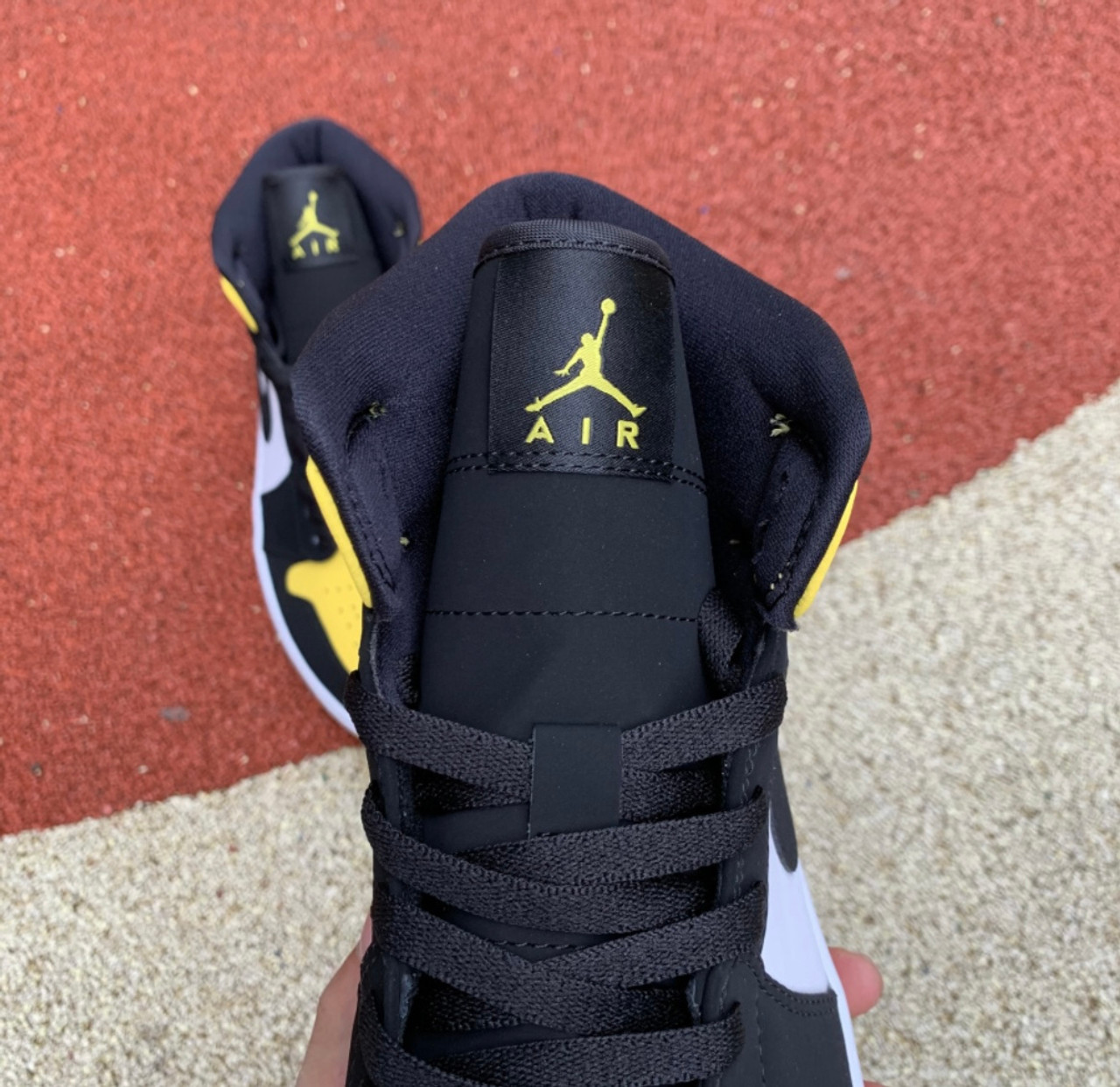 12 Pair -Jordan 1 Mid "Yellow Toe"