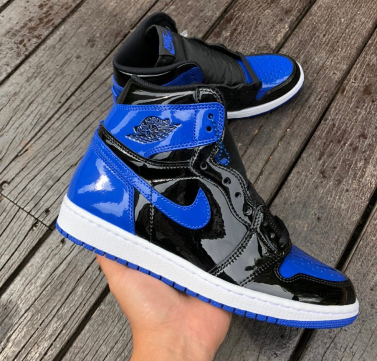 12 Pair -Jordan 1 Retro High OG Patent Royal - Low Low Wholesale