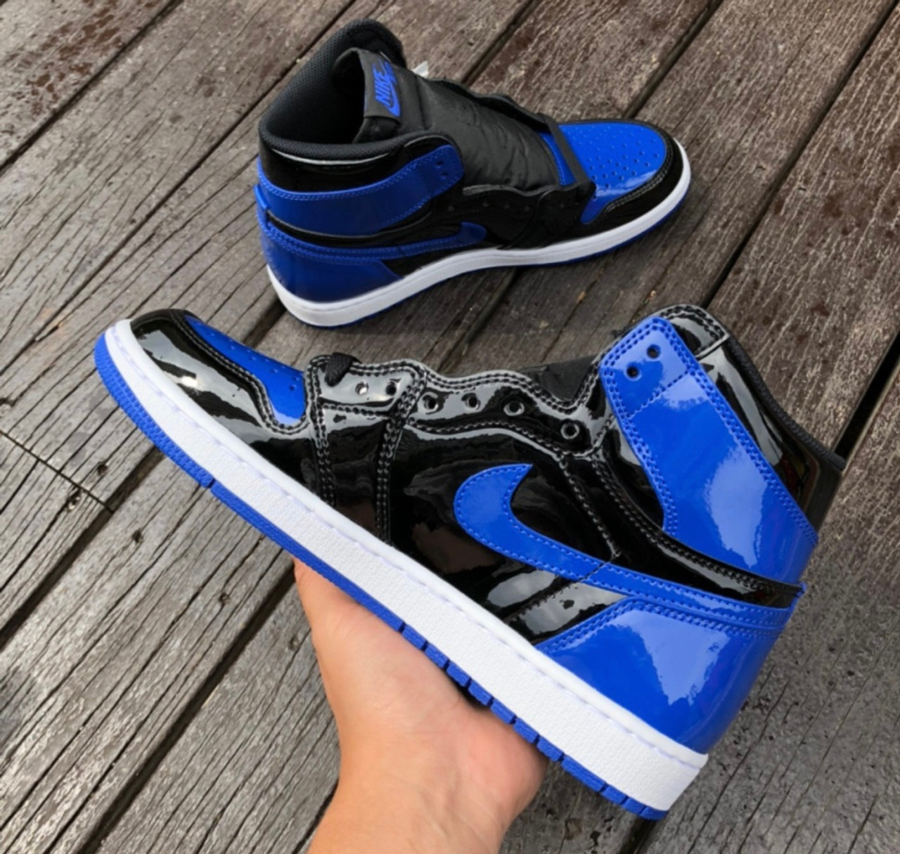 12 Pair -Jordan 1 Retro High OG Patent Royal - Low Low Wholesale