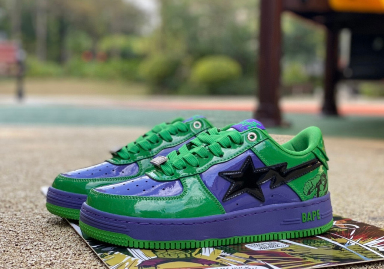 12 BAPE STA Marvel Hulk Green Purple - Low Low Wholesale Distributors