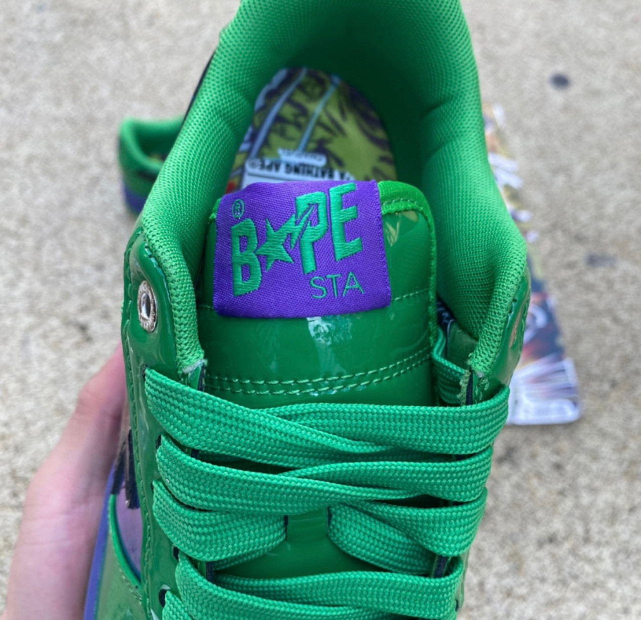 12 BAPE STA Marvel Hulk Green Purple - Low Low Wholesale Distributors