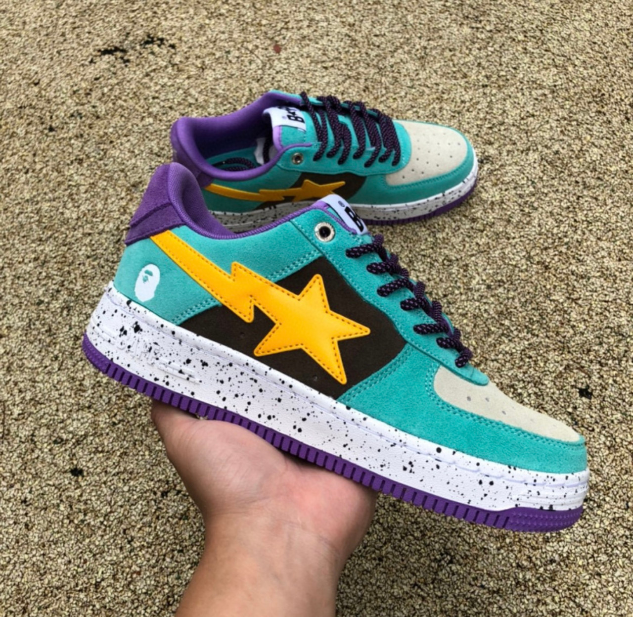 12 BAPE STA Teal Black Yellow