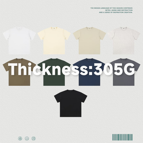 Heavy 305Gsm 7A Antibacterial Cotton Oversized T-Shirt