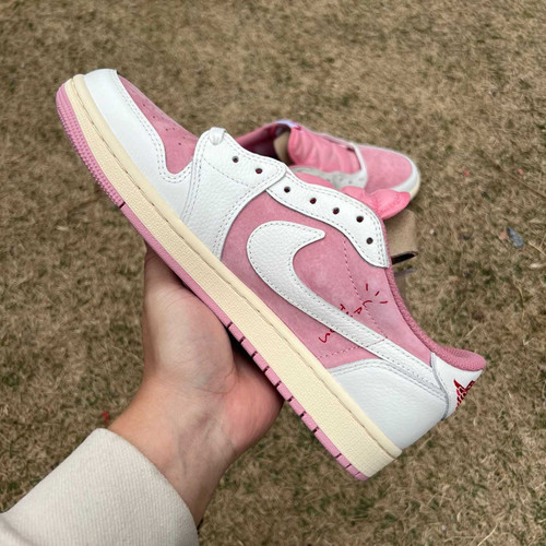 12 Pair - Jordan 1 Retro Low OG SP Travis Scott Shy Pink