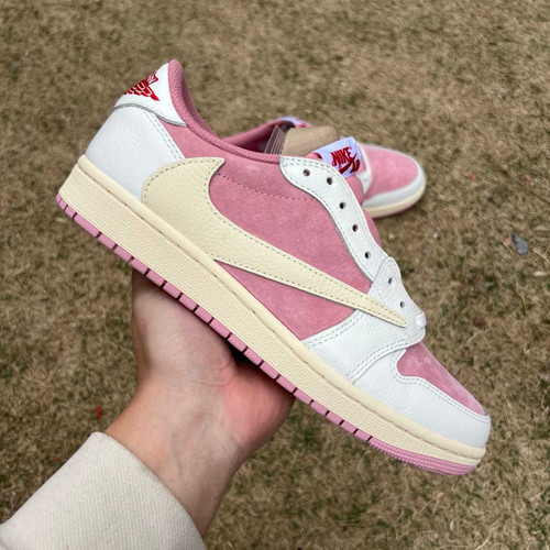 12 Pair - Jordan 1 Retro Low OG SP Travis Scott Shy Pink