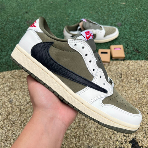 12 Pair -Jordan 1 Retro Low OG SP Travis Scott Medium Olive