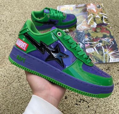 12 BAPE STA Marvel Hulk Green Purple - Low Low Wholesale Distributors