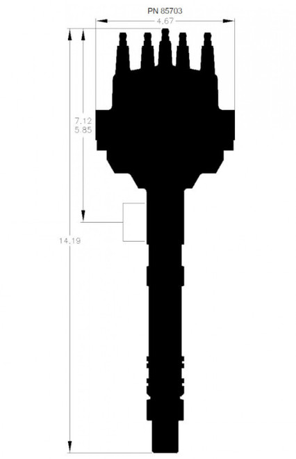 MSD Black Small Diameter Chevy V8 Pro-Billet Distributor (MSD-285703)