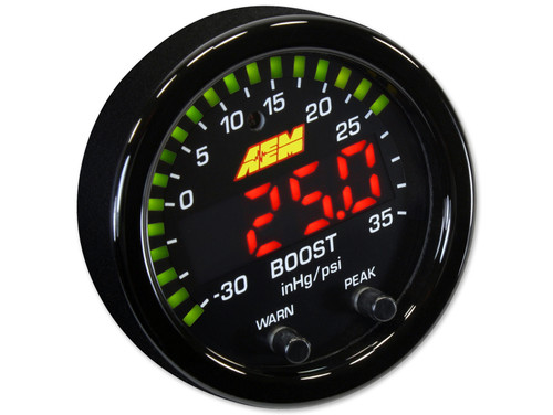 AEM X-Series Boost Pressure Gauge -30 inHg ~ 35 psi / -1 ~ 2.5 bar (AEM-30-0306)