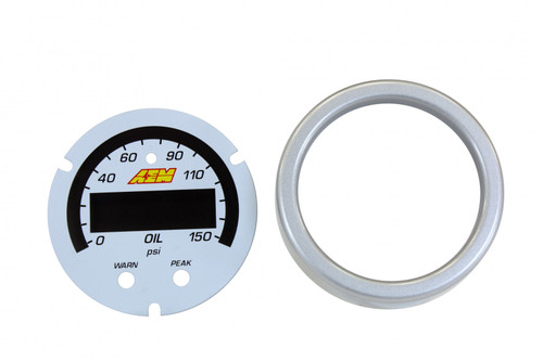 AEM X-Series Oil Pressure Gauge 0-150psi / 0-10bar Black Bezel & Black Faceplate (AEM-30-0307)