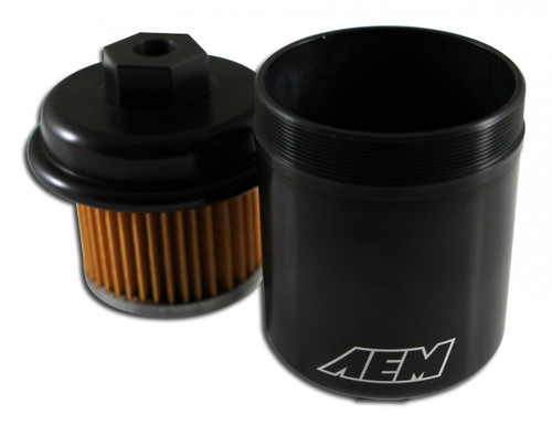 AEM High Volume Fuel Filter for Acura & Honda (AEM-25-200BK)