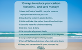 10 ways to reduce your carbon footprint... and save money!!