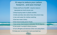 10 ways to reduce your carbon footprint... and save money!!