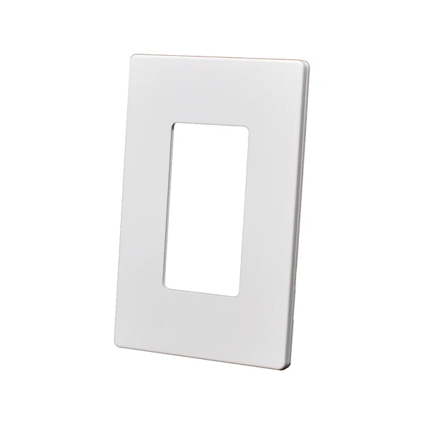 1-Gang Screwless Snap-On Decorator Wall Plate - White