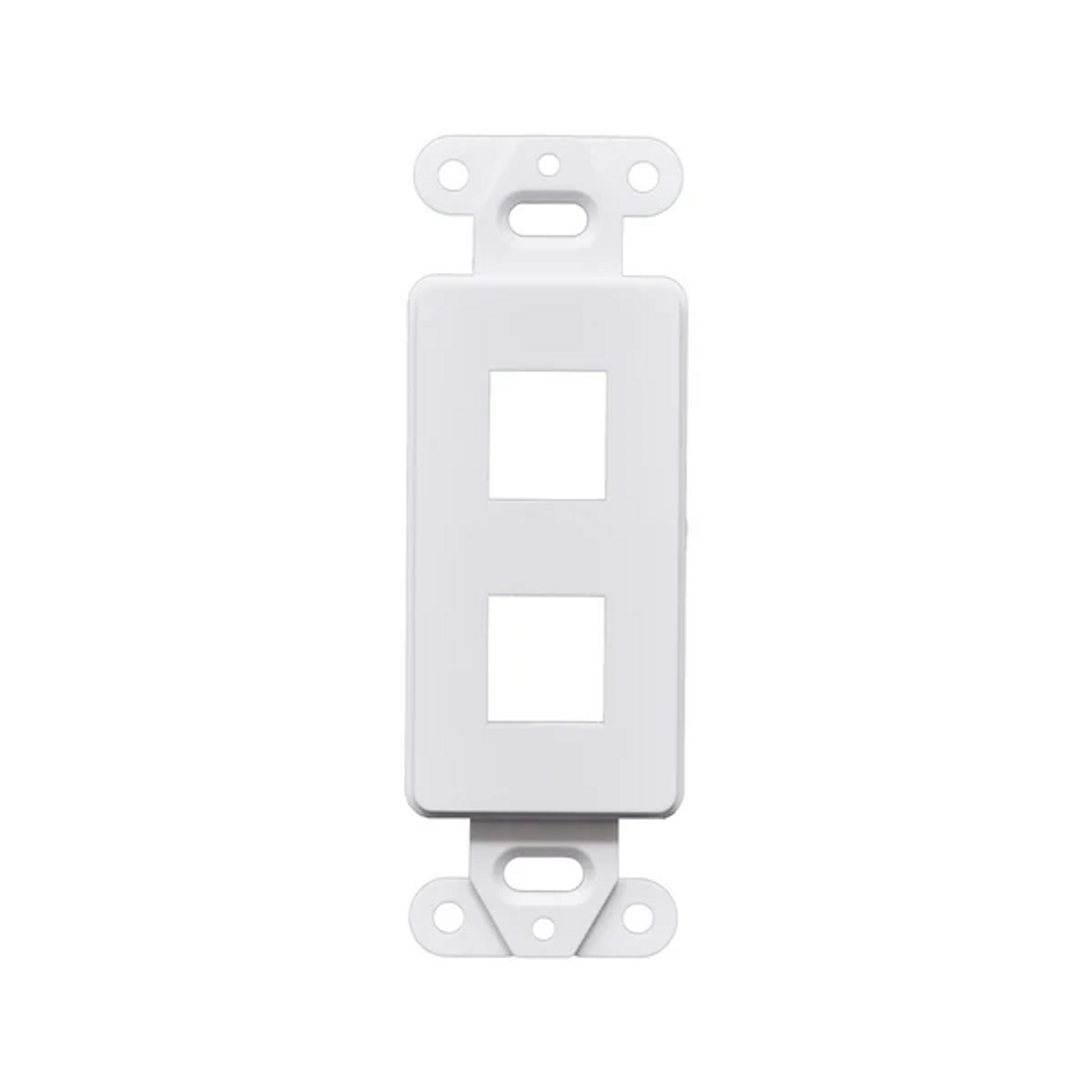 2 Port Decorator Style Wall Plate - White