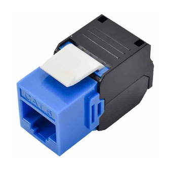 Cat6 UTP Toolless Vertical Rj45 Keystone Jack - Blue(10Pcs)