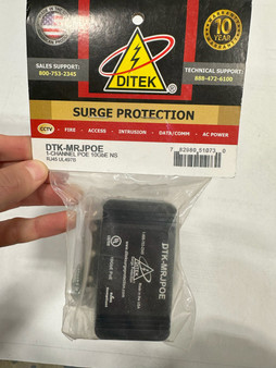 Surge Protection, Single Channel 10GbE PoE Protector- RJ45 Connection
