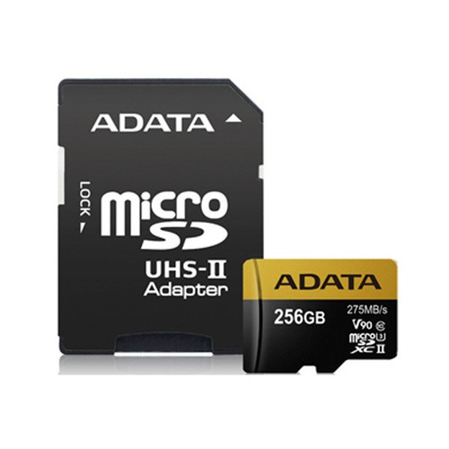 ADATA Premier ONE 256GB SDXC UHS-II U3 Class10 V90 microSD Card - MAUSDX256G