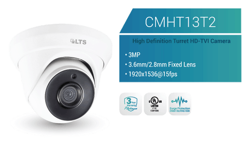 Platinum Turret HD-TVI Camera 3MP - 3.6mm - CMHT13T2
