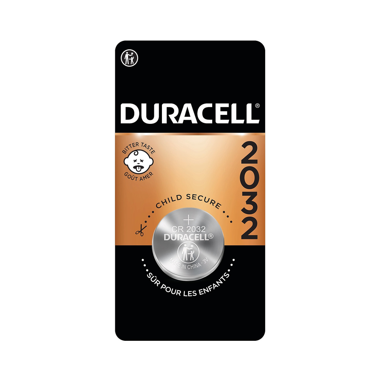 Duracell 2032 3V Lithium Coin Battery With Bitter Coating 1 Count