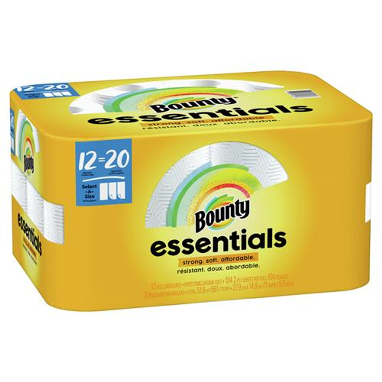Bounty Essentials Paper Towels, 40 Sheets/Roll, 30 Rolls/Carton