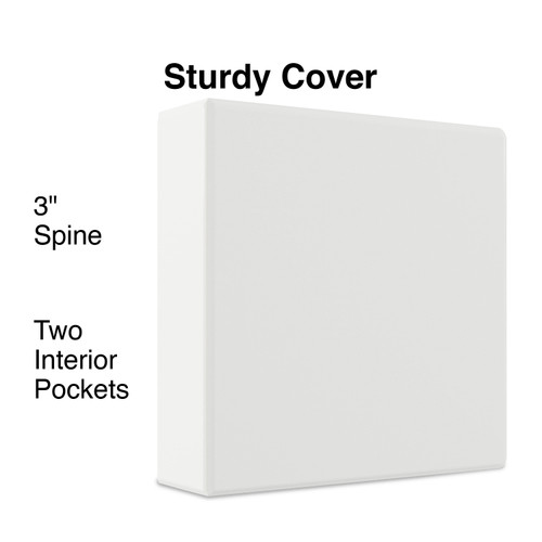 Staples Economy 3" 3-Ring View Binder, White (ST23743-CC)