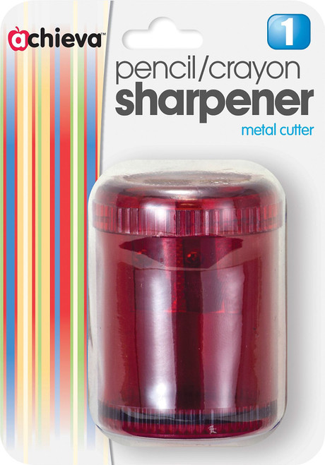 Officemate Achieva Manual Pencil Sharpener, Red, 8/Pack (30240)