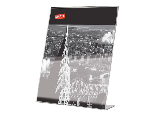 Staples Sign Holder, 8.5" x 11", Clear Plastic (53126/18387)