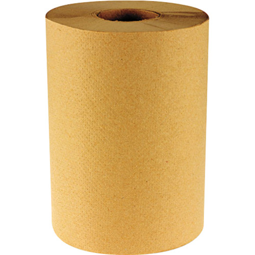 Boardwalk Hardwound Paper Towels, Nonperforated, 1-Ply, 8" x 800 ft, Natural, 6 Rolls/Carton