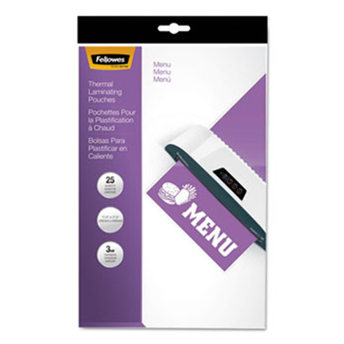 Fellowes® Laminating Pouches, 3mil, 11 1/2 x 17 1/2, 25/Pack