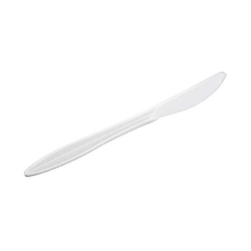 Chef's Supply Plastic Cutlery, Mediumweight Knife, White, 1000/CS