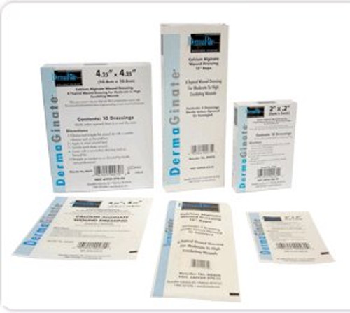 Calcium Alginate Dressing DermaGinate® 2 X 2 Inch Square Calcium Alginate Sterile