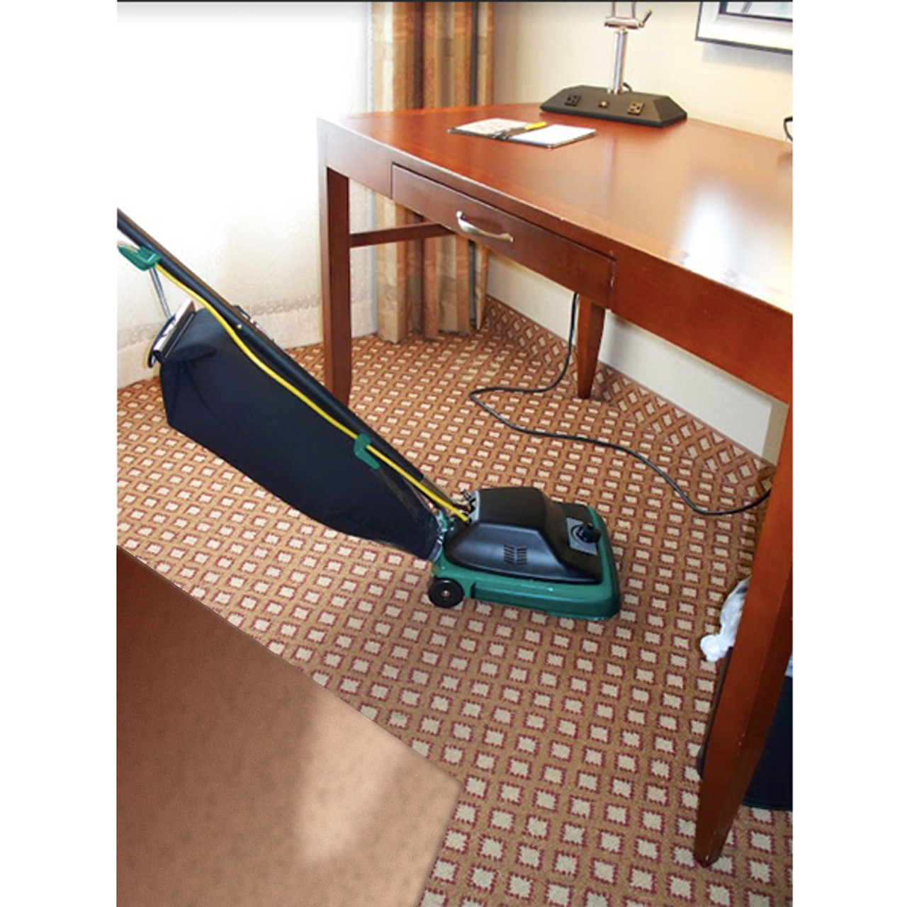 The Bissell BG100 is a great, lightweight vacuum for smaller hotels and motels.