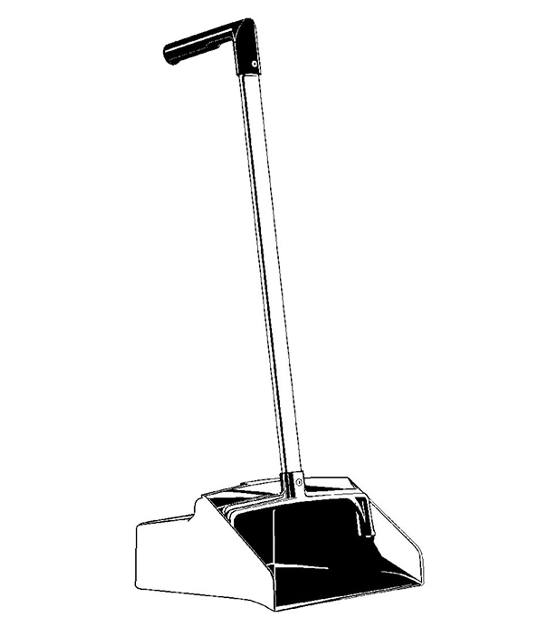 48 in. Black-Orange Long Stainless Steel Handle Upright Broom and Dustpan Set