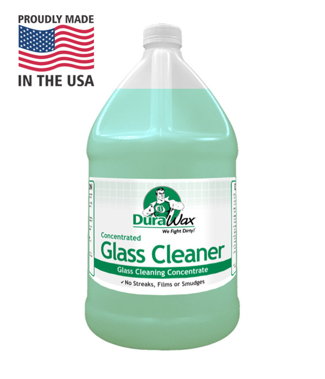 Dura Wax Glass Cleaner is a great, streak free concentrated indoor/outdoor window cleaner that can be diluted to just the right strength for your job.